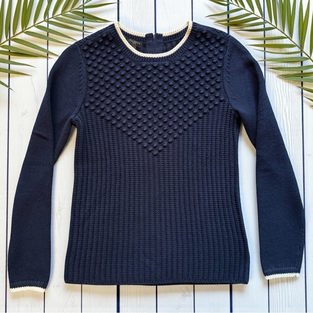 Talbots Petite Textured Knit Sweater – Long Sleeve Pullover | Petite Small